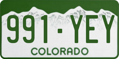 CO license plate 991YEY