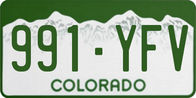 CO license plate 991YFV