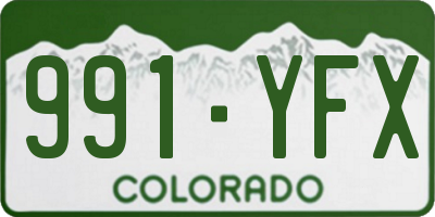 CO license plate 991YFX