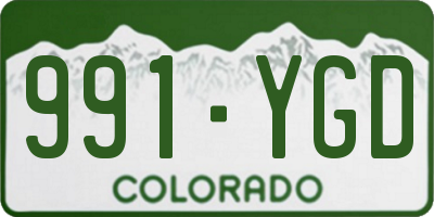 CO license plate 991YGD