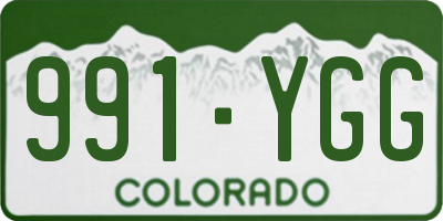 CO license plate 991YGG