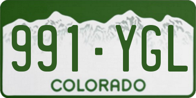 CO license plate 991YGL