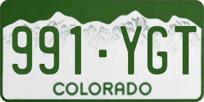 CO license plate 991YGT