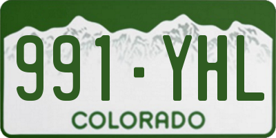 CO license plate 991YHL