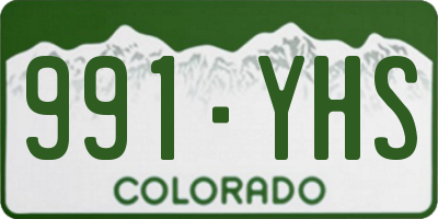 CO license plate 991YHS