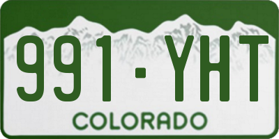 CO license plate 991YHT