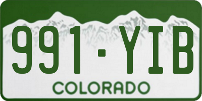 CO license plate 991YIB
