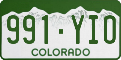 CO license plate 991YIO
