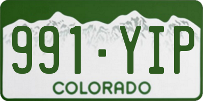CO license plate 991YIP