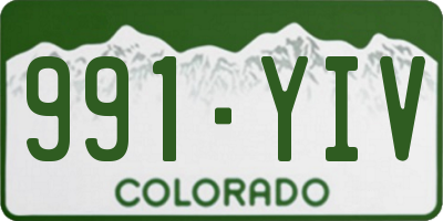 CO license plate 991YIV
