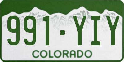 CO license plate 991YIY