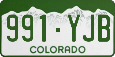 CO license plate 991YJB