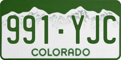 CO license plate 991YJC