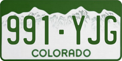 CO license plate 991YJG