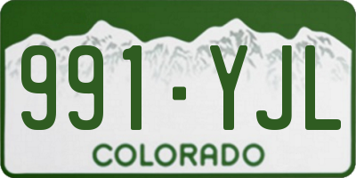 CO license plate 991YJL