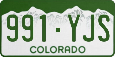 CO license plate 991YJS