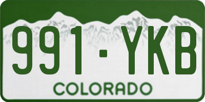 CO license plate 991YKB
