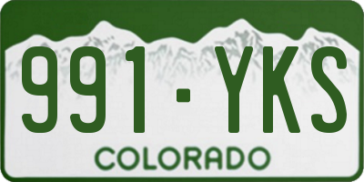 CO license plate 991YKS