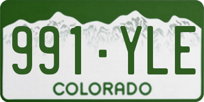 CO license plate 991YLE