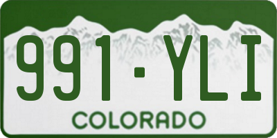 CO license plate 991YLI