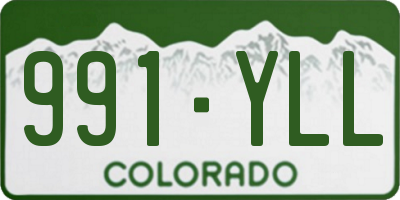 CO license plate 991YLL