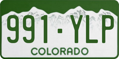 CO license plate 991YLP