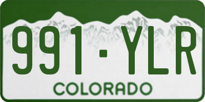 CO license plate 991YLR