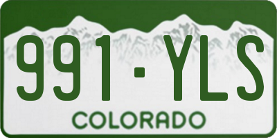 CO license plate 991YLS