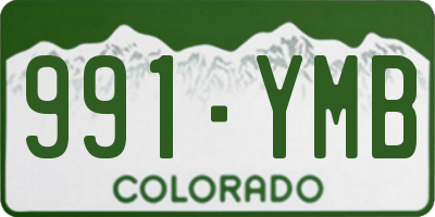 CO license plate 991YMB