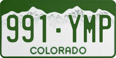 CO license plate 991YMP