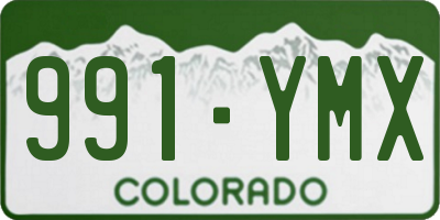 CO license plate 991YMX