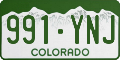CO license plate 991YNJ