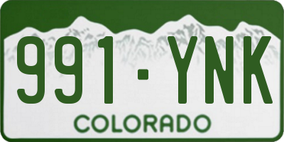 CO license plate 991YNK