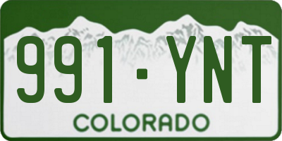 CO license plate 991YNT