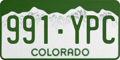 CO license plate 991YPC