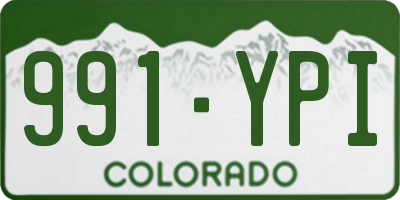 CO license plate 991YPI