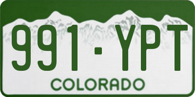 CO license plate 991YPT