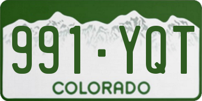 CO license plate 991YQT