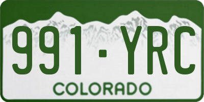 CO license plate 991YRC