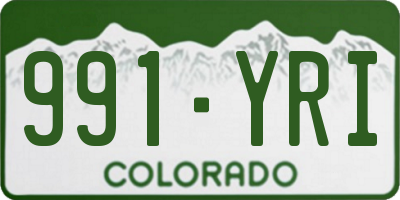 CO license plate 991YRI
