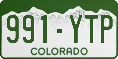 CO license plate 991YTP