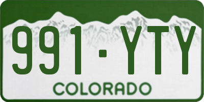 CO license plate 991YTY
