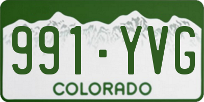 CO license plate 991YVG