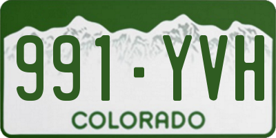 CO license plate 991YVH
