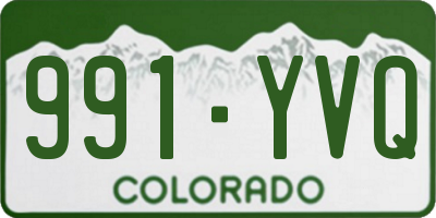 CO license plate 991YVQ