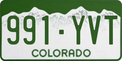 CO license plate 991YVT