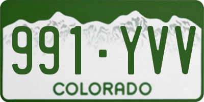 CO license plate 991YVV