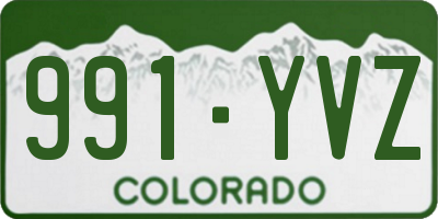 CO license plate 991YVZ