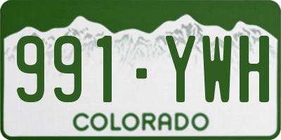 CO license plate 991YWH