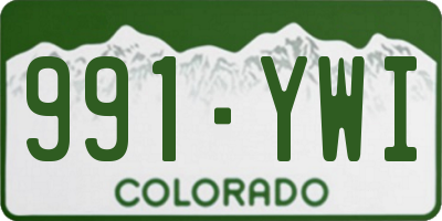 CO license plate 991YWI